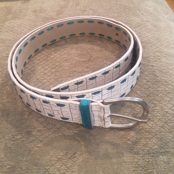 White croc belt Donald J Pliner