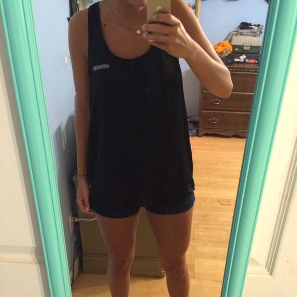 Black silk tank!