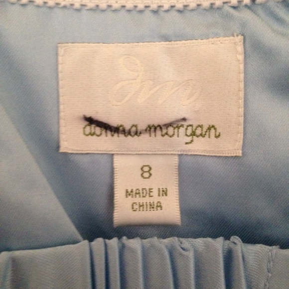 NWOT Donna Morgan Pale Blue Silk Dress - Picture 4 of 4