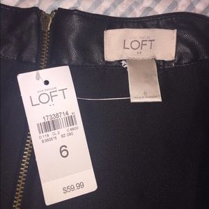 LOFT faux leather skirt