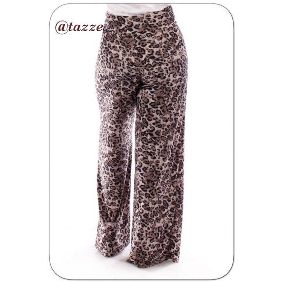 Grey Cheetah Palazzo Pants⭐️HP⭐️StyleCrush⭐️ - Picture 2 of 2
