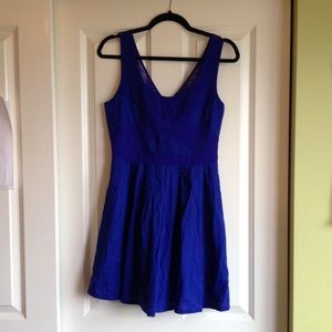 Royal Blue Fit & Flair Dress