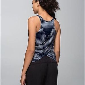 Lululemon white and black striped shirt