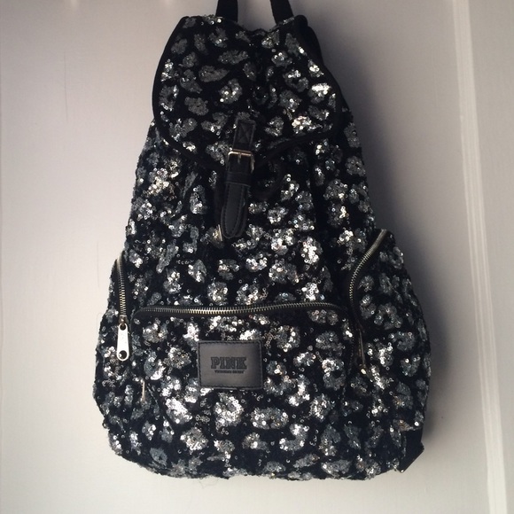 PINK Victoria's Secret Handbags - PINK Cheetah Bling Backpack