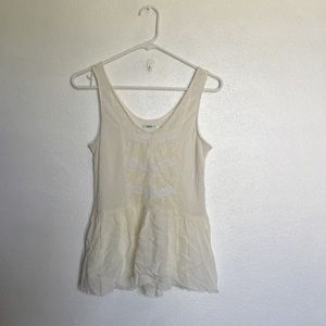 Light Cream Peplum Lace Top