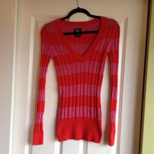 Form Fitting Stripped Sweater