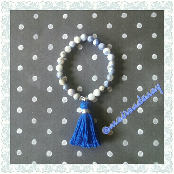 Sodalite tassel bracelet