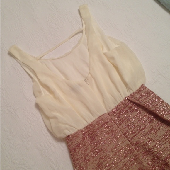 SOLD! New body central chiffon glitter dress - Picture 2 of 4