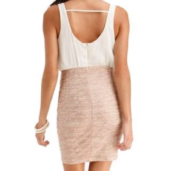 SOLD! New body central chiffon glitter dress - Picture 3 of 4