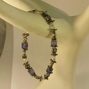 Swarovski and sterling silver bracelet.
