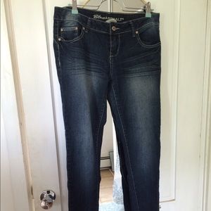 Blue Asphalt / Wet Seal skinny jeans