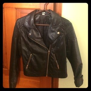Black Faux leather jacket
