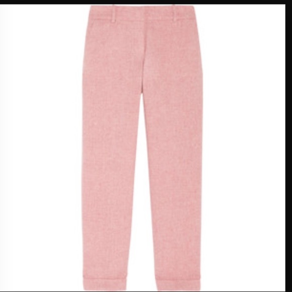 J. Crew Factory light pink cotton crop pant