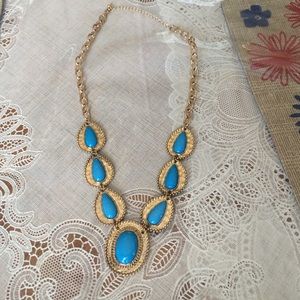 Gold and blues necklace, feel free for offers😃😼