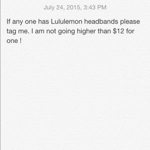 Lululemon headband wanted
