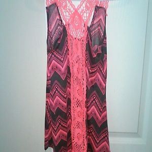Pink and Black chevron Rue21 Tank