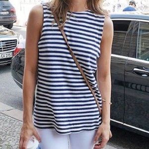 🍍SOLD🍍BR striped muscle tank | black & white