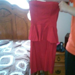 Red dress. Fits curves.