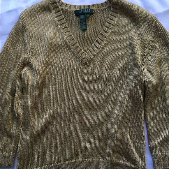 Ralph Lauren Golden V-neck Sweater