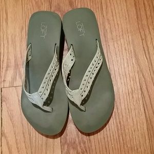 Wedge flip flops