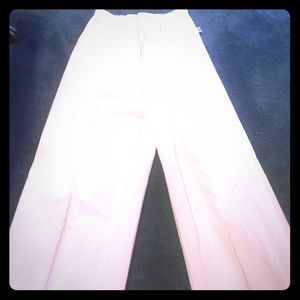 White long pants with elastic waist