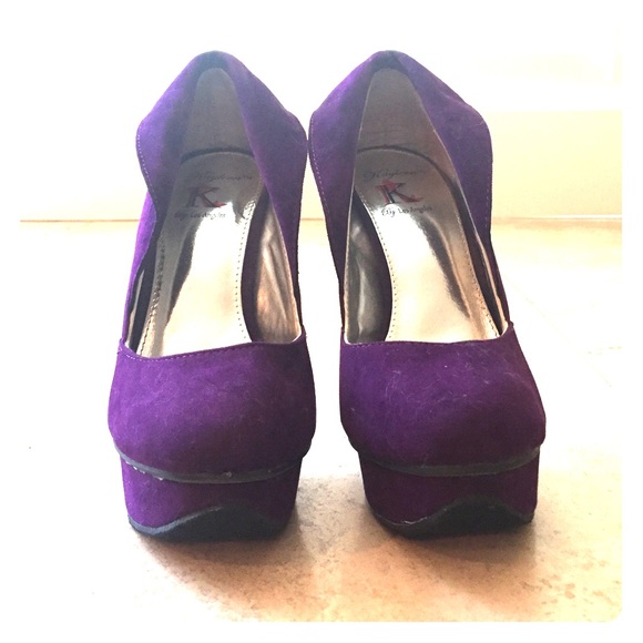 Purple platform heels- NWOT