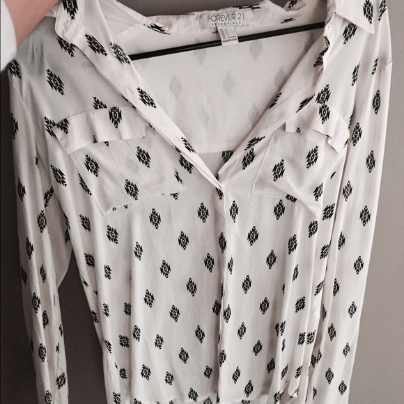 Flowy Aztec Button Up