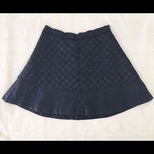 Quilted Faux Leather Skirt