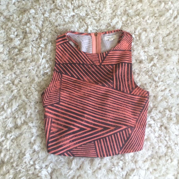Crop top with slits in the back.
