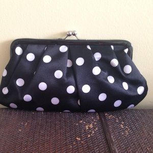 Black and White Polka Dot Clutch 👛