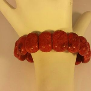 Red Bamboo Coral bracelet