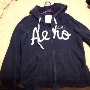 Navy blue full zip jacket