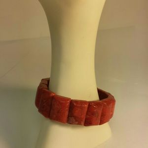 Red Bamboo Coral bracelet