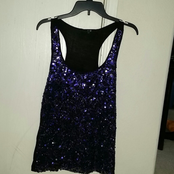 Sequins racer back purple and black. - Picture 1 of 4