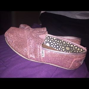 Pink sparkly TOMS