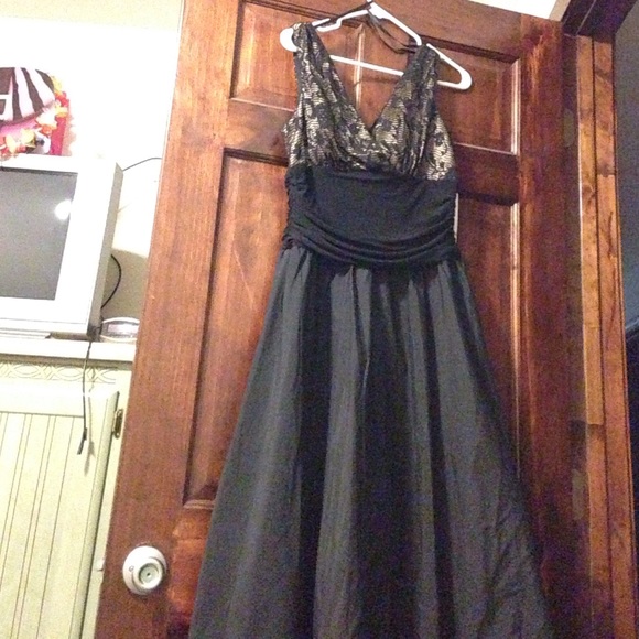 Black and gold dress