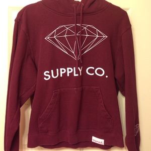 Diamond Supply Co. Maroon hoodie