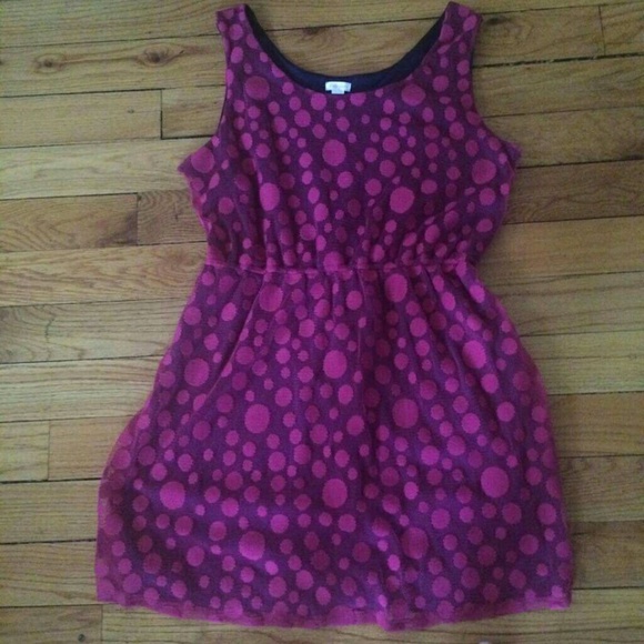 Pink and navy blue dress