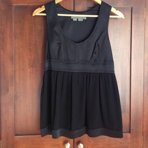 Black silk evening top