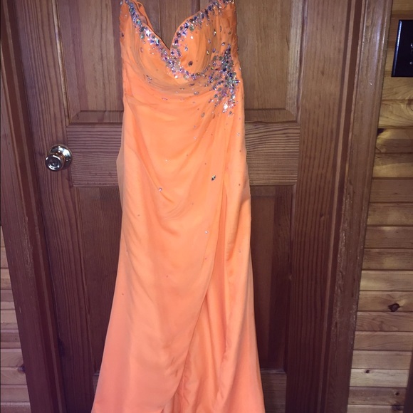 Bright Orange prom dress!