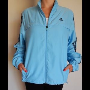 Light Blue Adidas Zip Jacket