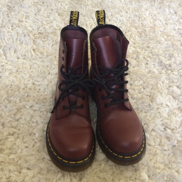 Maroon Doc Martins