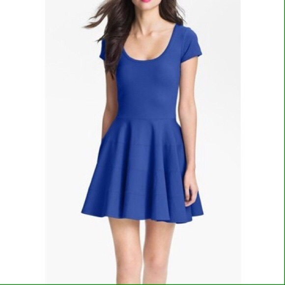 Felicity and Coco blue knit fit and flare dress
