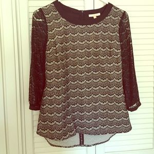 Scalloped lace top