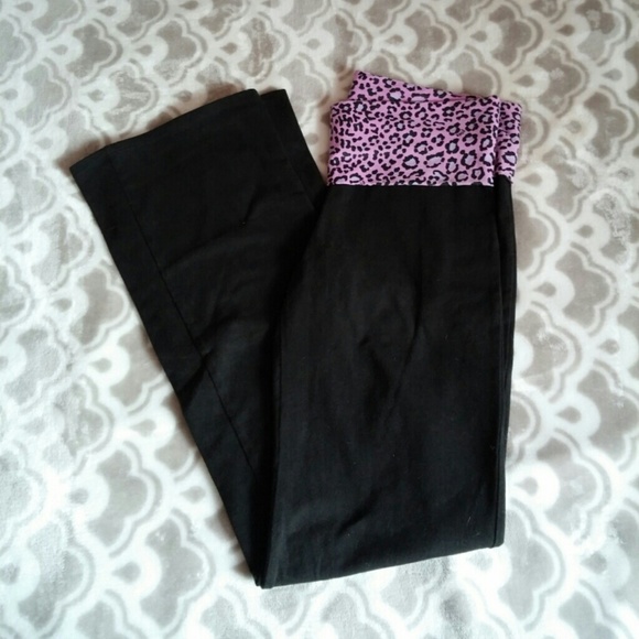 PINK bootcut yogas with bling