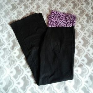 PINK bootcut yogas with bling