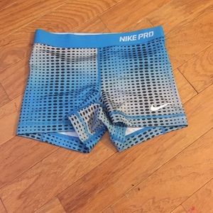 Blue Nike Pro spandex