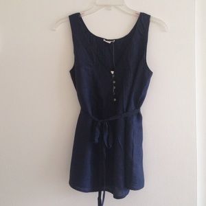 NWT J. Crew | Navy Linen Tessa Top size 4