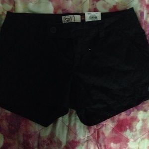 black shorts