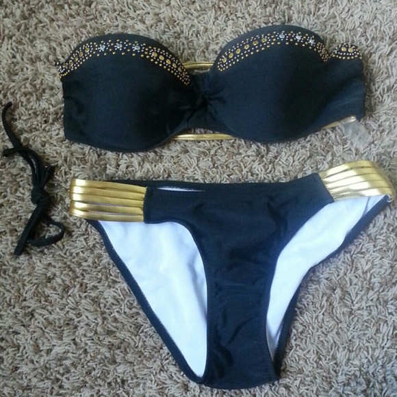 Black and gold bikini